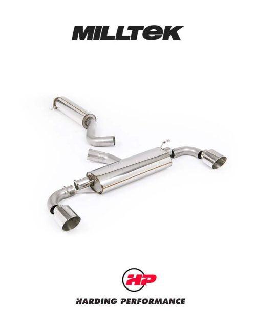 MILLTEK Particulate Filter-back OPF/GPF Back System Toyota Yaris Gen 2 GR 1.6T - Resonated - GT-115 Polished Trims