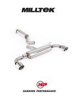 MILLTEK Particulate Filter-back OPF/GPF Back System Toyota Yaris Gen 2 GR 1.6T - Non-Resonated - GT-115 Polished Trims