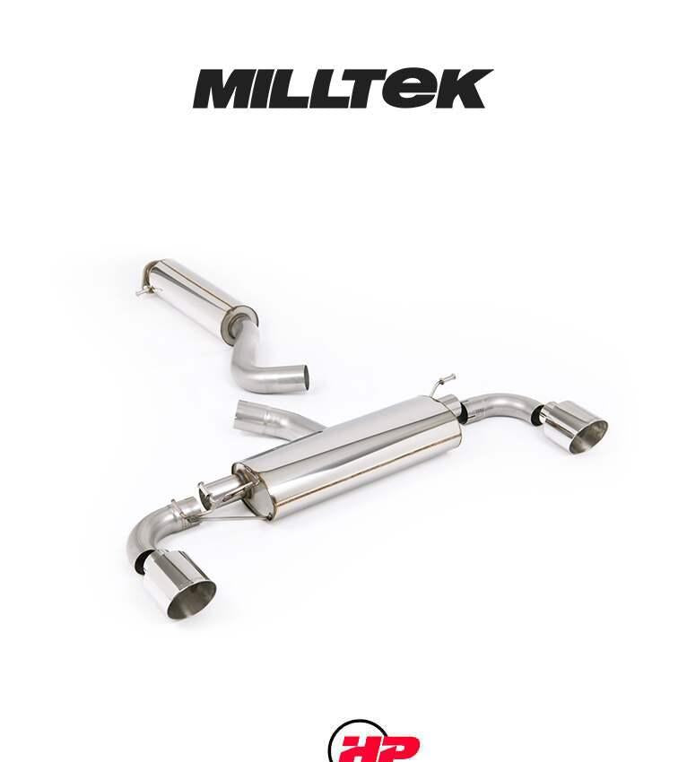 MILLTEK Particulate Filter-back OPF/GPF Back System Toyota Yaris Gen 2 GR 1.6T - Non-Resonated - GT-115 Cerakote Black Trims