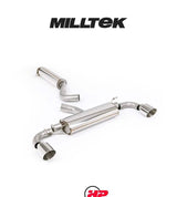 MILLTEK Particulate Filter-back OPF/GPF Back System Toyota Yaris Gen 2 GR 1.6T - Non-Resonated - GT-115 Cerakote Black Trims