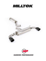 MILLTEK Particulate Filter-back OPF/GPF Back System Toyota Yaris Gen 2 GR 1.6T - Resonated - GT-115 Cerakote Black Trims