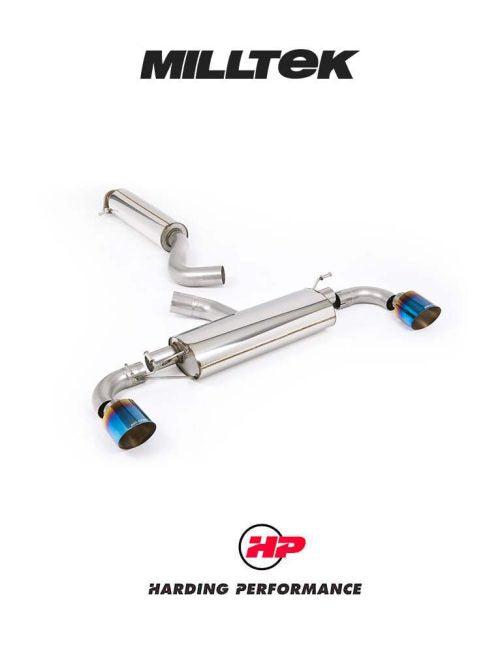 MILLTEK Particulate Filter-back OPF/GPF Back System Toyota Yaris Gen 2 GR 1.6T - Resonated - GT-115 Burnt Titanium Trims