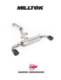 MILLTEK Particulate Filter-back OPF/GPF Back System Toyota Yaris Gen 2 GR 1.6T - Resonated - Jet-115 Carbon Trims