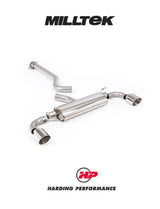 MILLTEK Particulate Filter-back OPF/GPF Back System Toyota Yaris Gen 2 GR 1.6T - Non-Resonated - GT-115 Polished Trims