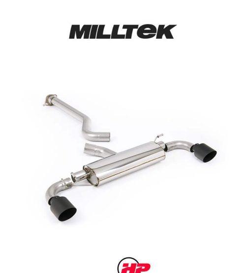 MILLTEK Particulate Filter-back OPF/GPF Back System Toyota Yaris Gen 2 GR 1.6T - Non-Resonated - GT-115 Cerakote Black Trims
