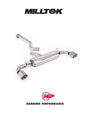 MILLTEK Particulate Filter-back OPF/GPF Back System Toyota Yaris Gen 2 GR 1.6T - Non-Resonated - GT-115 Titanium Trims