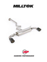 MILLTEK Particulate Filter-back OPF/GPF Back System Toyota Yaris Gen 2 GR 1.6T - Non-Resonated - Jet-115 Carbon Trims