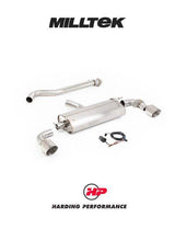 MILLTEK Particulate Filter-back OPF/GPF Back System Toyota Yaris Gen 2 GR 1.6T - ECE Approved Valved Straight Pipe - GT-115 Titanium Trims