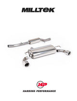 MILLTEK Cat-back – VW Golf MK4 R32 - Resonated - V1 - Jet-100 Inward Rolled Tips