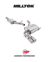 MILLTEK Cat Back Audi A3 2.0T FSI Quattro Sportback - Resonated