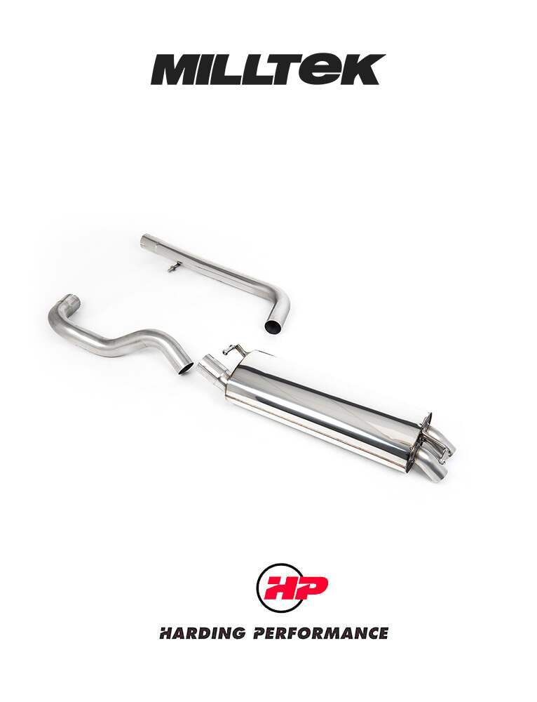 MILLTEK Cat-back – VW Golf Mk4 / Seat Leon, Discreet Outlet - Resonated