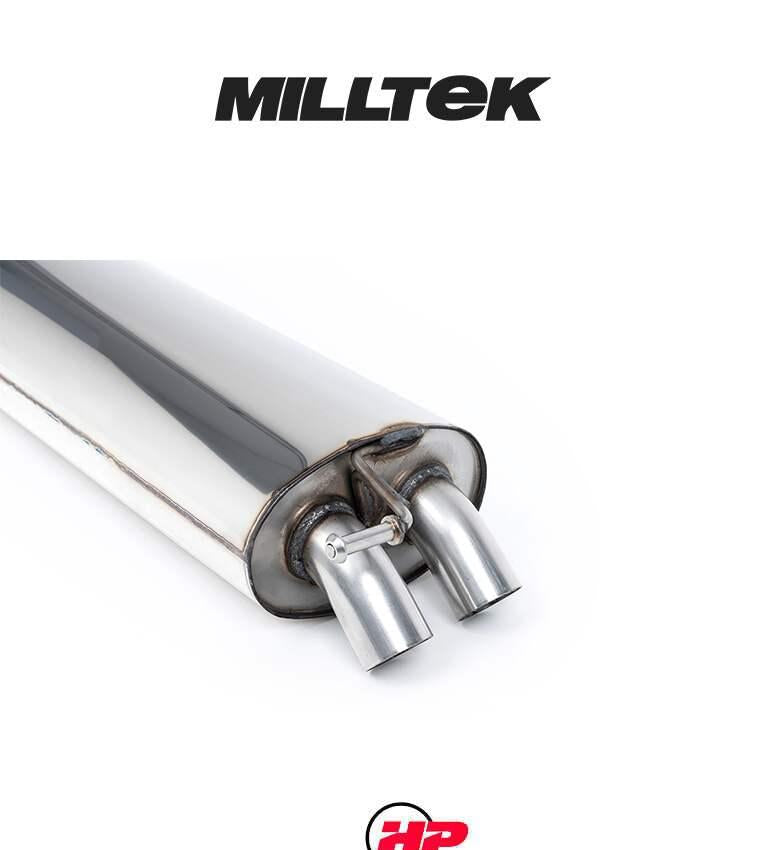 MILLTEK Cat-back – VW Golf Mk4 / Seat Leon, Discreet Outlet - Non-resonated