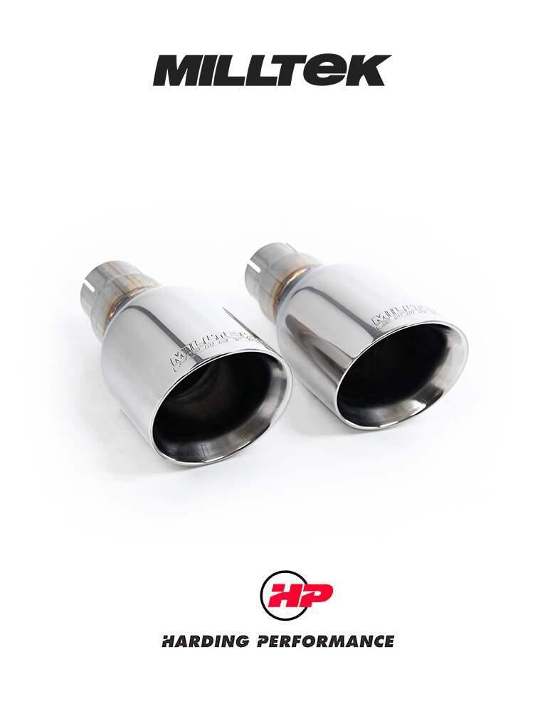 MILLTEK Cat-back – VW Golf Mk6 GTI - Non-resonated - Polished - 100mm JET