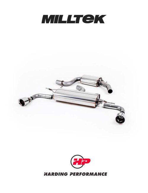 MILLTEK Cat-back – VW Golf Mk6 GTI - Resonated - Polished - 100mm GT100