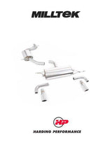 MILLTEK Cat-back – VW Golf Mk6 GTI - Resonated - Polished - 90mm JET