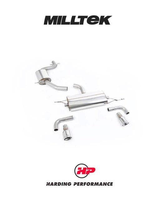 MILLTEK Cat-back – VW Golf Mk6 GTI - Resonated - Polished - 100mm JET
