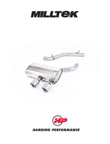 MILLTEK Cat-back – VW Golf MK5 R32 3.2 V6 - Non-resonated (louder) - Cerakote Black Trims