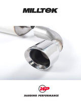 MILLTEK Cat-back – VW Golf MK4 R32 - Non-resonated - V1 - GT-100 Slash Cut Tips