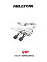 MILLTEK Cat-back 2.75″ Valved System – VW Golf MK6 R - Resonated (quieter) - Black Tips