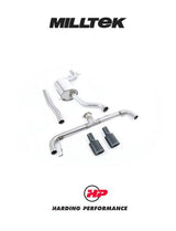MILLTEK Cat Back VW Scirocco R - Non-Resonated - Cerakote Black Oval Tips