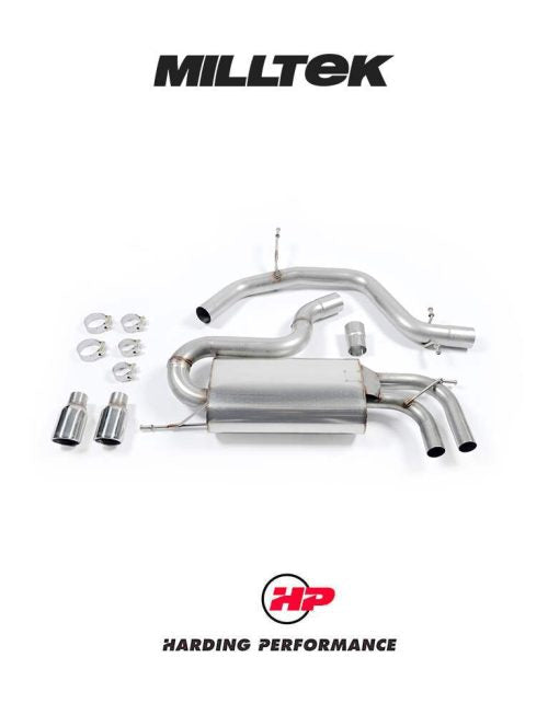 MILLTEK Cat-back – Audi A3 2.0T FSi 2WD (3 door) - Non-Resonated
