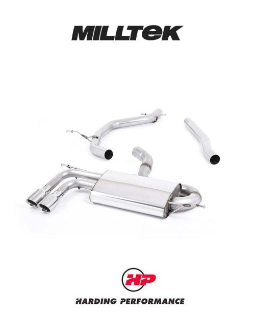 MILLTEK Cat-back – Audi A3 1.8 TSI 2WD 3-Door - Non-resonated (louder)