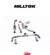 MILLTEK Turbo-back – VW Golf Mk6 GTI / Scirocco R - 200cell Race Catalyst - Non-Resonated - Polished Round Tips