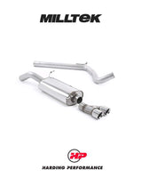 MILLTEK Cat-back – Audi A1 1.4 TFSI / VW Polo GTI 1.4 TSI - Non-resonated - A1 122PS - Cerakote Black Tips