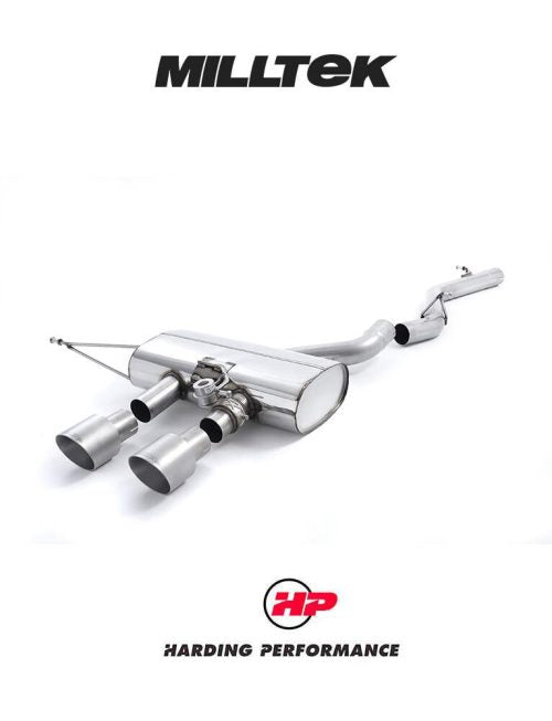 MILLTEK Cat-back 2.75″ Valved System – VW Golf MK6 R - Non-resonated (louder) - Titanium Tips