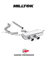 MILLTEK Cat-back – VW Golf Mk5 2.0 TDI, Non-resonated (louder), Requires R32 rear valance [SSXVW167]