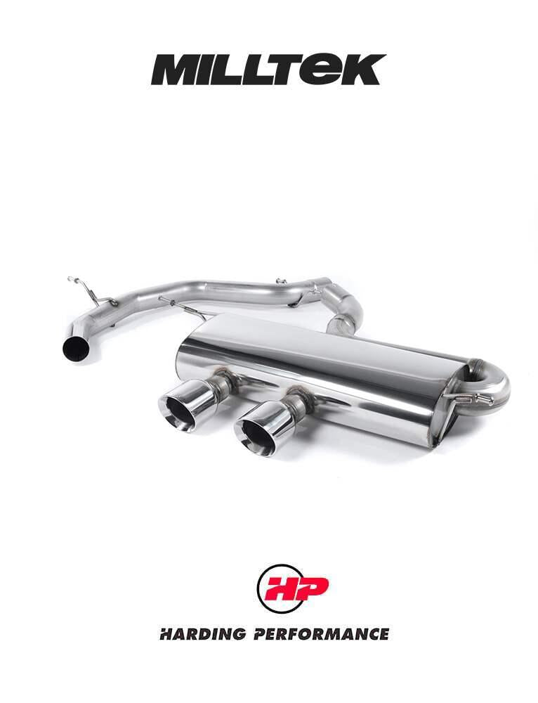 MILLTEK Cat Back VW Golf Mk5 GTI 2.0T Must Be Fitted With An R32 Rear Valance - Resonated