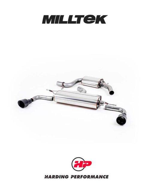 MILLTEK Cat-back – VW Golf Mk6 GTI - Resonated - Black - 100mm GT100