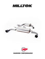MILLTEK Cat-back – VW Golf Mk6 GTI - Resonated - Black - 100mm GT100