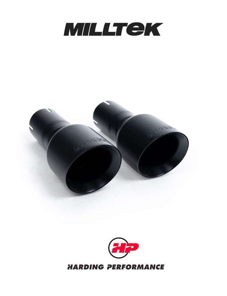 MILLTEK Cat-back – VW Golf MK6 GTI, 3-inch Race System with Black Trims [SSXVW185]