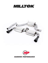 MILLTEK Cat Back VW Scirocco R - Resonated - Cerakote Black Round Tips