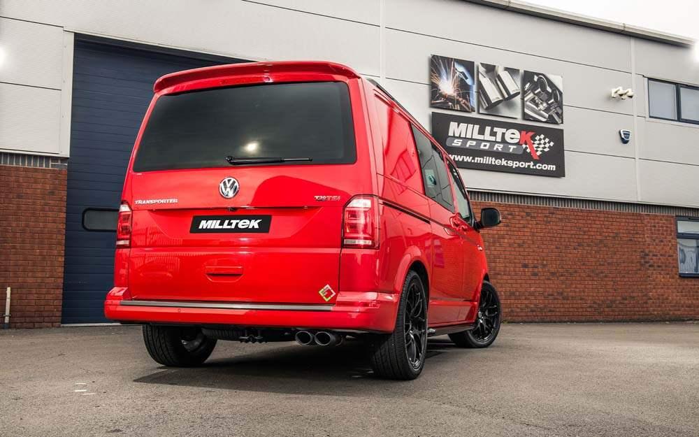 MILLTEK Cat-back – VW Transporter/Caravelle T5 SWB 1.9 TDI - Resonated - Black