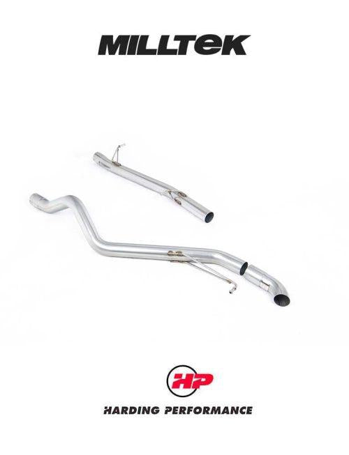 MILLTEK Cat Back VW Transporter/Caravelle T5 SWB 1.9 TDI Outlet - Non-resonated / Race