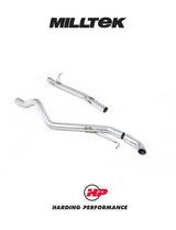 MILLTEK Cat Back VW Transporter/Caravelle T5 SWB 1.9 TDI Outlet - Non-resonated / Race
