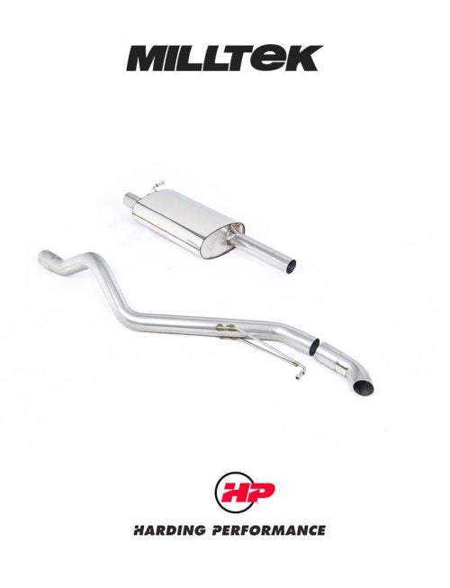 MILLTEK Cat Back VW Transporter/Caravelle T5 SWB 1.9 TDI Outlet - Resonated