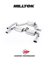 MILLTEK Cat Back VW Scirocco R - Resonated - Polished Oval Tips