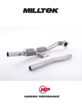 MILLTEK Downpipe – Golf MK6 R/S3 8P - 3" Milltek Cat Back - 200cell HJS Catalyst - From Mid 2008 Onwards