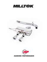 MILLTEK Cat-back 3″ Race System – VW Golf MK6 R - Resonated (quieter) - Polished Tips