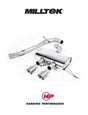 MILLTEK Cat-back 3″ Race System – VW Golf MK6 R - Non-resonated (louder) - Titanium Tips