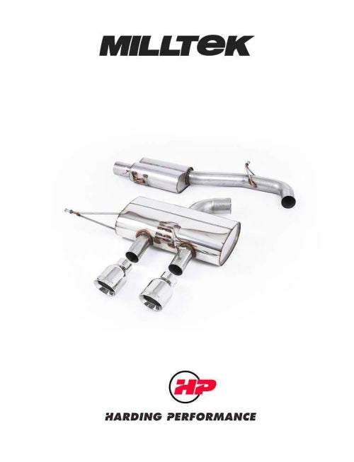 MILLTEK Cat-back 3″ Race System – VW Golf MK6 R - Resonated (quieter) - Polished Tips