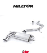 MILLTEK Cat Back VW Golf Mk5 GTI 2.0T With Smaller Volume Rear Silencer - Non-resonated / Race
