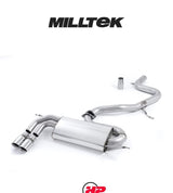 MILLTEK Cat Back VW Golf Mk5 GTI 2.0T With Smaller Volume Rear Silencer - Non-resonated / Race