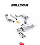 MILLTEK 3-inch Turbo-back – VW Golf Mk5 GTI 2.0T - Non-resonated - Polished