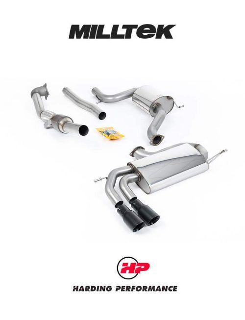 MILLTEK 3-inch Turbo-back – VW Golf Mk5 GTI 2.0T - Resonated - Cerakote Black