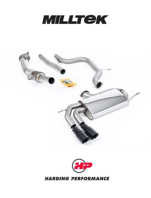 MILLTEK 3-inch Turbo-back – VW Golf Mk5 GTI 2.0T - Non-resonated - Cerakote Black