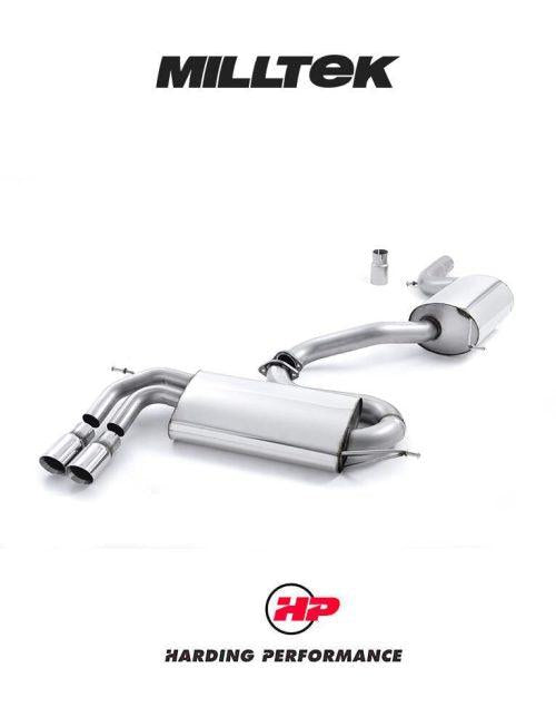 MILLTEK 3-inch Cat-back – VW Golf Mk5 GTI 2.0T - Resonated - Polished